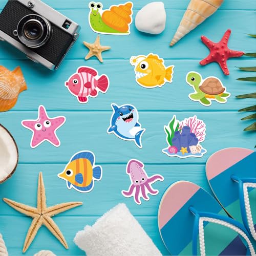 Imanes decorativos oceánicos 47 piezas para refrigerador miniatura 6