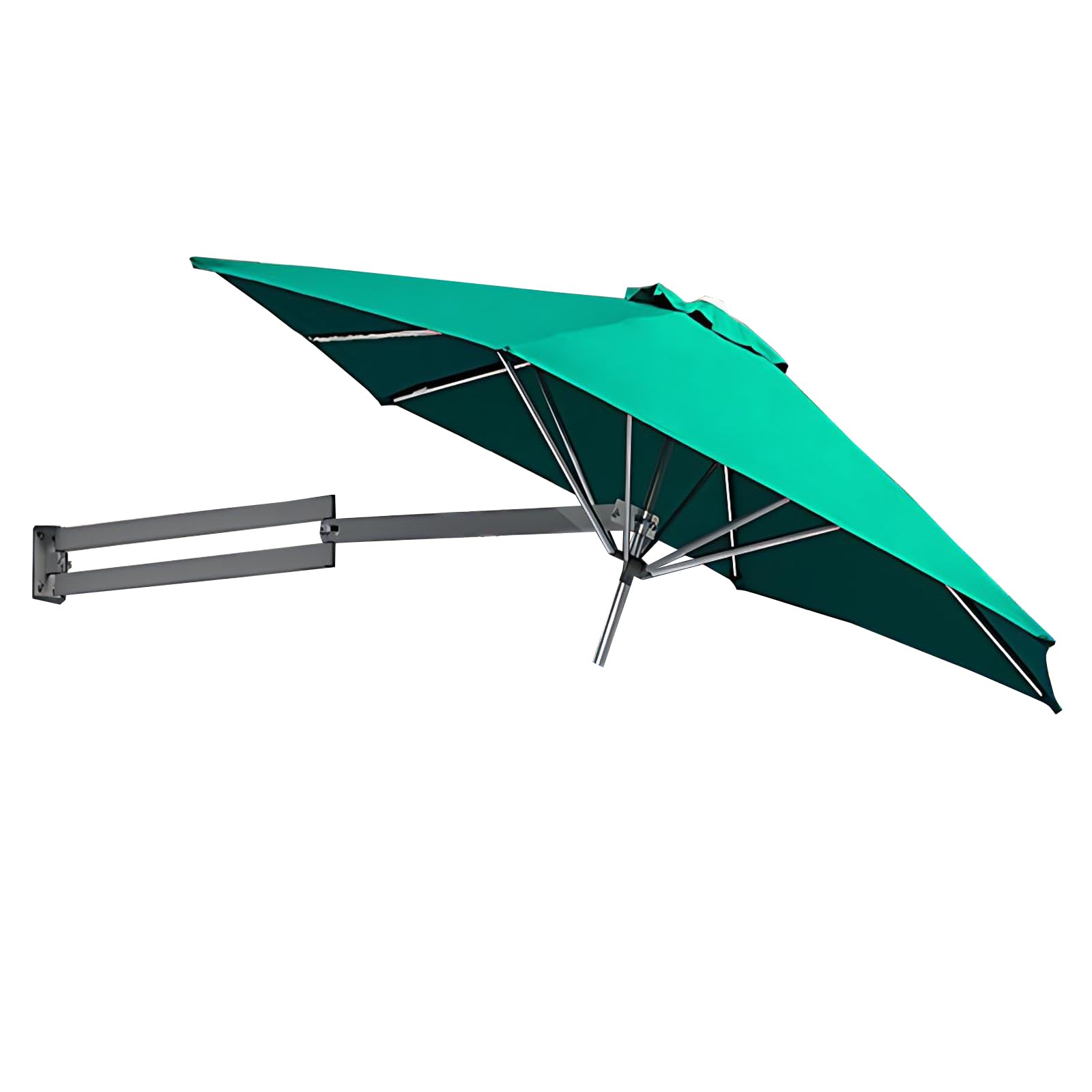 Toldo regulable de pared con doble botón y mecanismo de resorte integrado