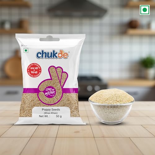 Image of Chukde Poppy Seeds (Khas Khas /Posto) 50g - for Thick Gravies & Bengali Cuisine (Pack of 1)