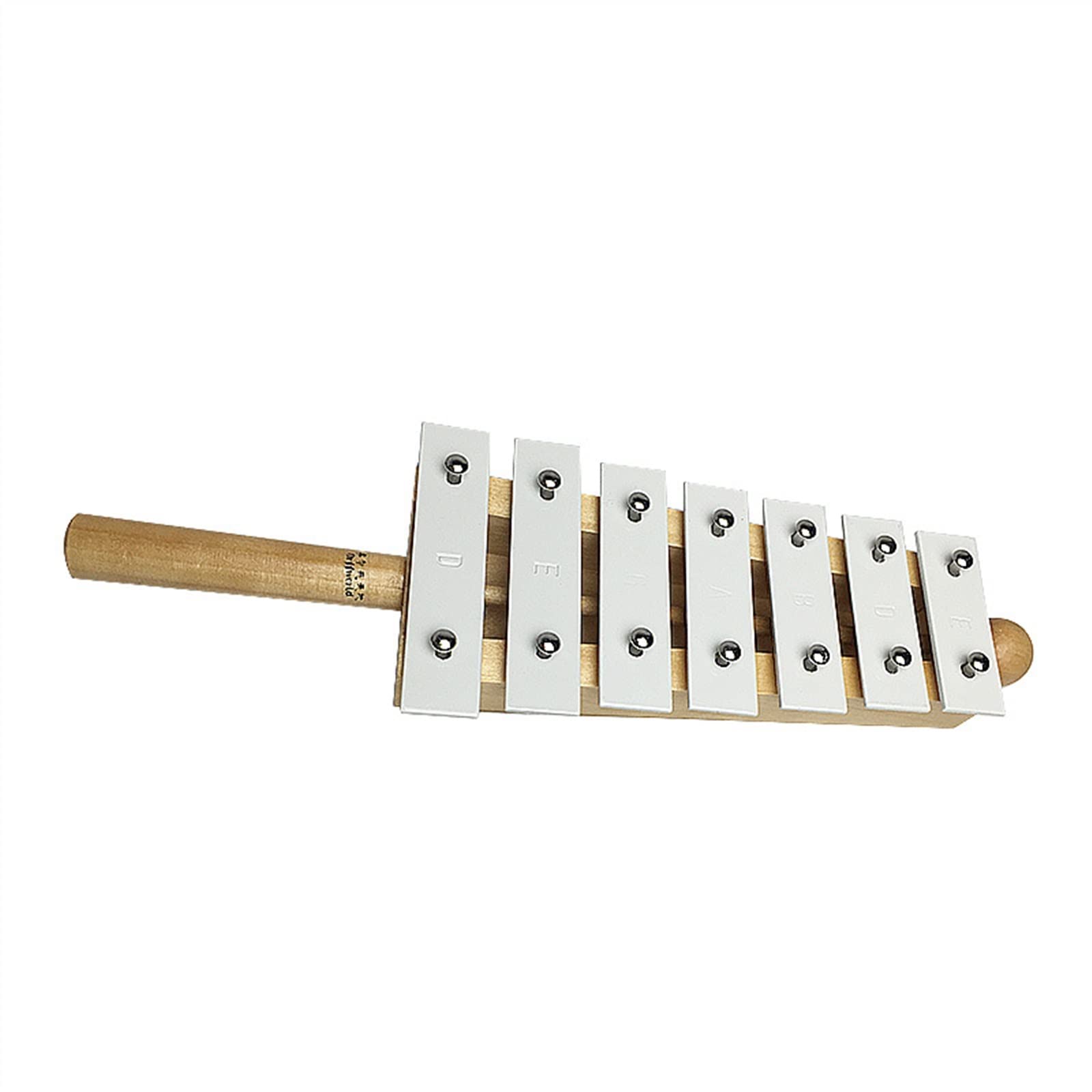 Percussão Musical Il Musicista Di Pianoforte Con Piastra In Alluminio A 7 Toni Batte Il Pianoforte Con Il Proprio Manico Di Legno Per Battere Il Pianoforte E Suonare Il Pianoforte Xilofoni