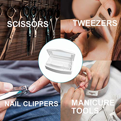 Nail Tool Sterilizer Box, Plastic Sterilization Tray For Tweezer, Eyelash Extensions, Nail Implement For Esthetician #TOP5