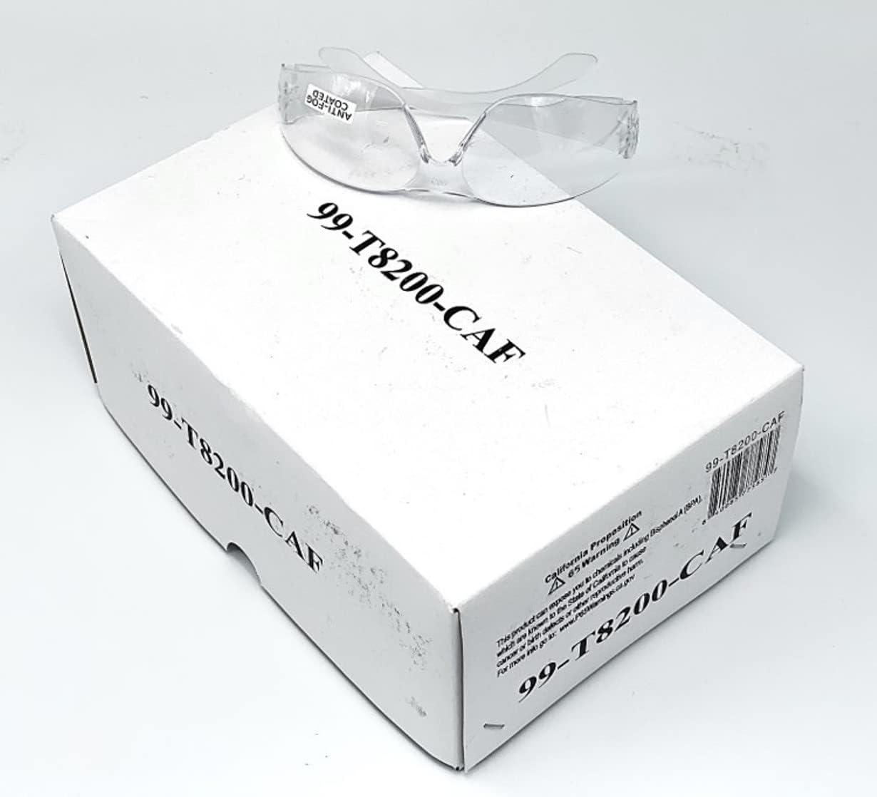 Storm Safety Glasses, Ansi Z87, High Impact, Anti-Scratch, Anti-Fog, UV Protection - Box of 12 Pair
