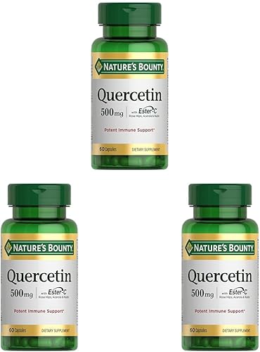 Miniatura 10 de Nature’s Bounty Quercetina, Apoyo Inmunológico, 500mg, Con Vitamina C, Escaramujos y Rutina, 60 unidades