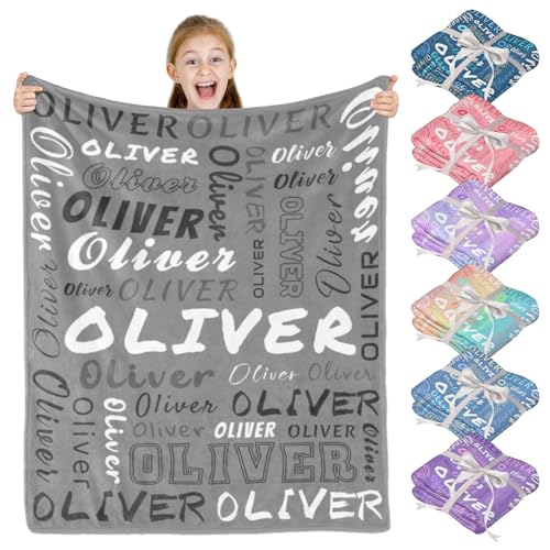 Image of PUREFLY Ships Next Day-Personalized Blanket for Kids- Custom Blanket with Name for Teen Girls and Boys, Birthday Gifts for Women and Men, Customized Flannel Throw, Christmas Blankets Gifts for Baby