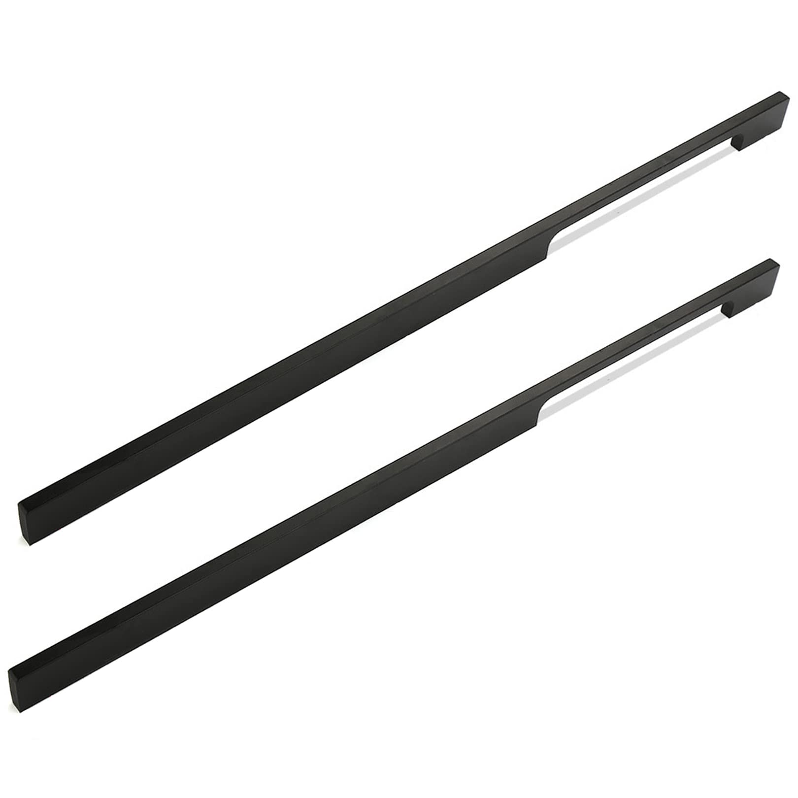 Maniglie per Mobili Lega di Alluminio Pomelli per Porta Pomolo Maniglione da Cucina Maniglia del Cassetto Maniglie Cabinet Maniglia Cucina Nero 2 Pezzi (Overall length 1200mm)