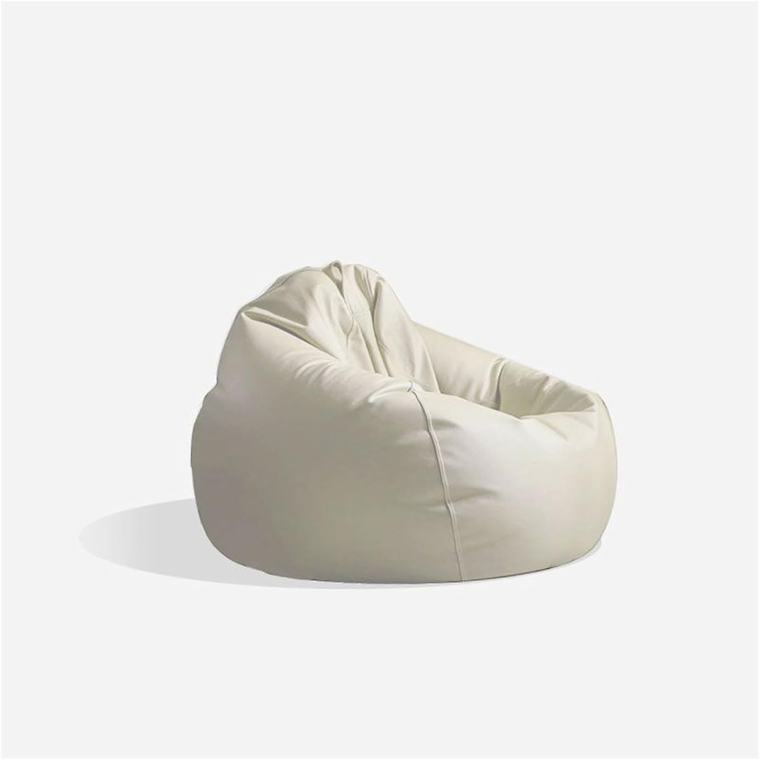 Waterproof Faux Leather Bean Bag Cover Washable Pouf Cover for Floor Seating, DIY Filler Lazy Chair Sofa Living Room Dorm Furniture(Black)