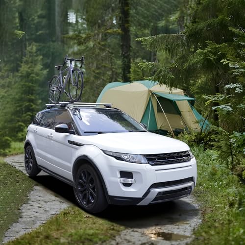 Terriplaze Roof Bike Rack Mount for Car & SUV, Foldable Upright Bicycle Carrier with Two Arms, 1-Bike Rooftop Carrier, only for Removable Roof Crossbars