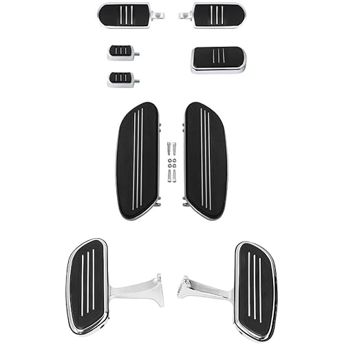 Green-L Rider&Passenger Floorboards Footboards Highway Footpegs Brake Shifter Pedals Fit for Harley Touring Street Glide Electra Glide Road King Glide 1993-2025