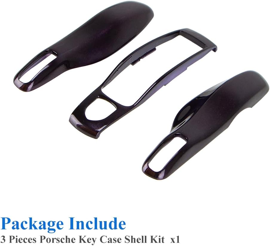Amethyst Key Fob Cover Compatible with Porsche Key Shell, 3-Piece Painted ABS Replacement Key Case (MK1)