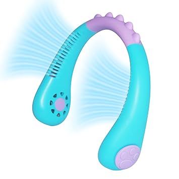 Bladeless Portable Neck Fan,Rechargeable Battery, Small Hands Free Hanging Cooling Neck Fan