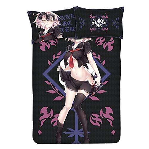 MXDZA Japanese Anime Fate Grand Order Jeanne d'Arc Otaku Bedding Linen Bedding Set Bed Sheet or Duve