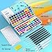 Caliart 100 Colors Watercolor Paint Set, Portable Travel Water Color Palette Kit with Detail Paint Brush, Art Supplies for Painting Coloring, Drawing Gifts for Adults Professional Artists