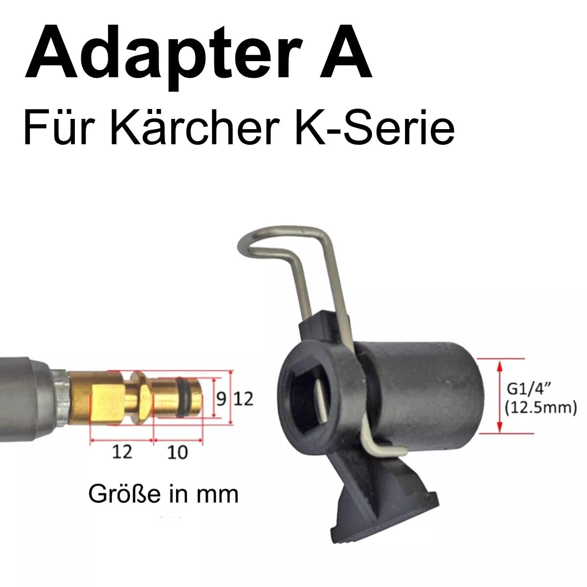 M&M Smartek Adaptador de conector de manguera para Bosch Home & Garden compatible con Kärcher Nilfisk Parkside B&D S para EasyAquatak UniversalAquatak AQT Serie (A - para Kärcher K Series (Quick