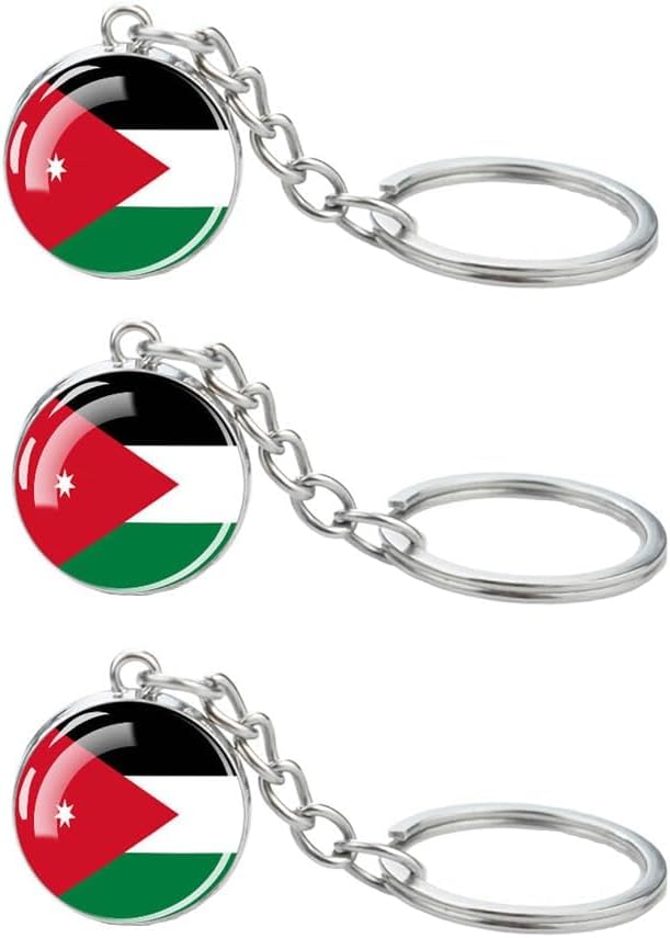 3 Pcs Jordan Flag Key Chain,Cool Keychain for Car Keys, Stainless Steel Keyrings & Keychains,Used for Home Decoration, Jewelry Hanging Decorations. - Image 2