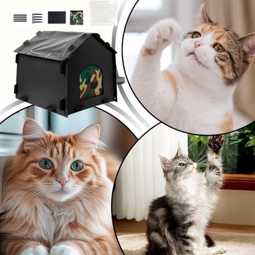 Refugio para gatos impermeable y plegable para exteriores 5