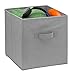 Handy Laundry Foldable Cube Storage Bins - 6 Pack - Decorative Fabric Storage Cubes are Collapsible & Great Organizer for Shelf, Closet or Underbed. Convenient for Clothes or Kids Toy Storage (Grey)