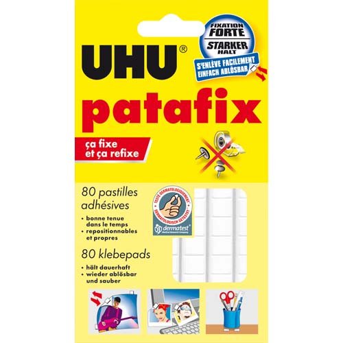 Pastilles adhésives Uhu 42620 lot de 30 pour fixation propre
