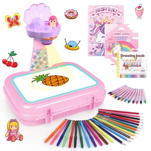 Projecteur de dessin fille 3 ans kit art et artisanat sirène table dessin enfant