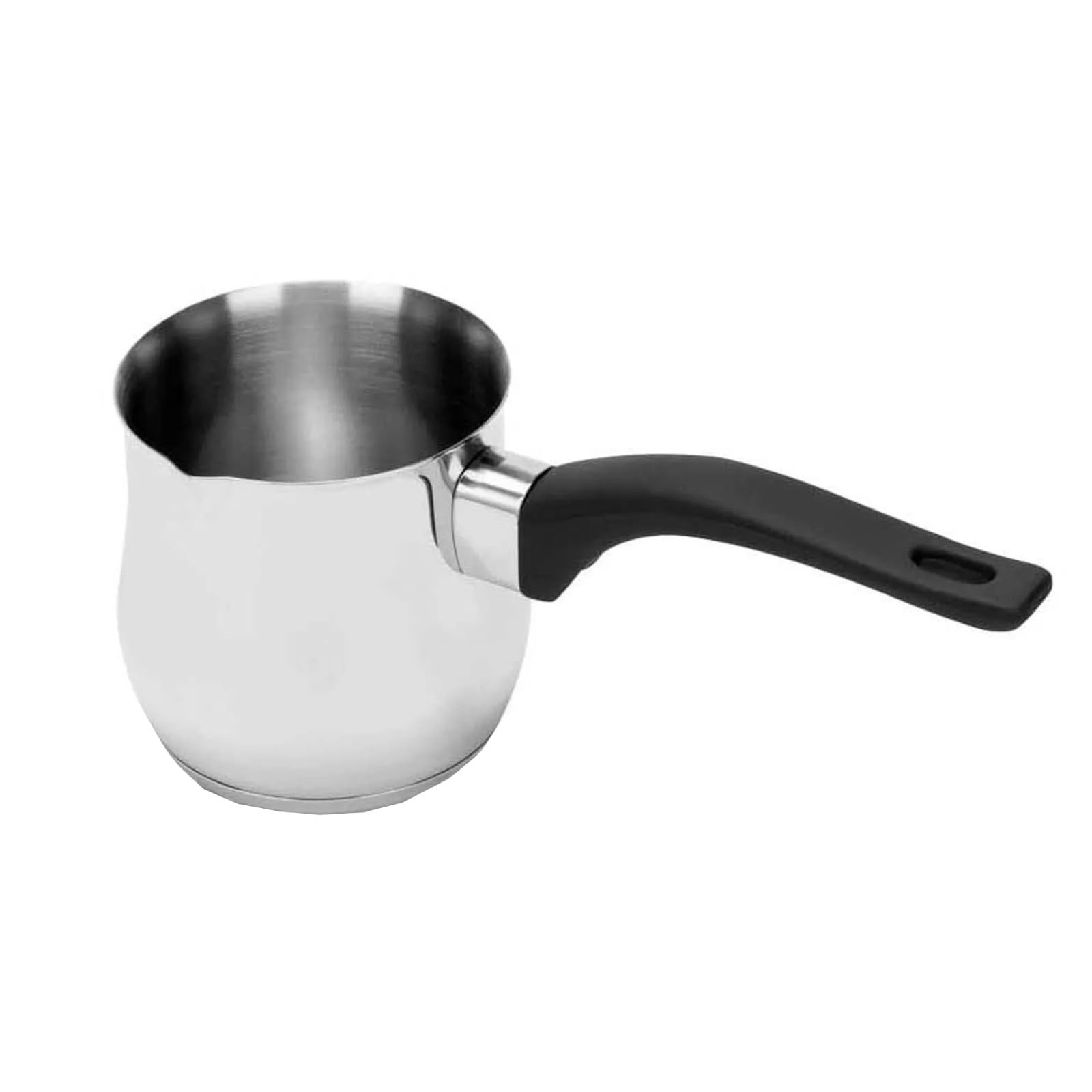 YSAMAX Turkish Style Stainless Steel Tea, Coffee Maker with Long Handle, Robust Construction, Elegant Design, Lightweight, Easy to Clean and Store, 170ML, (8.5 CM)