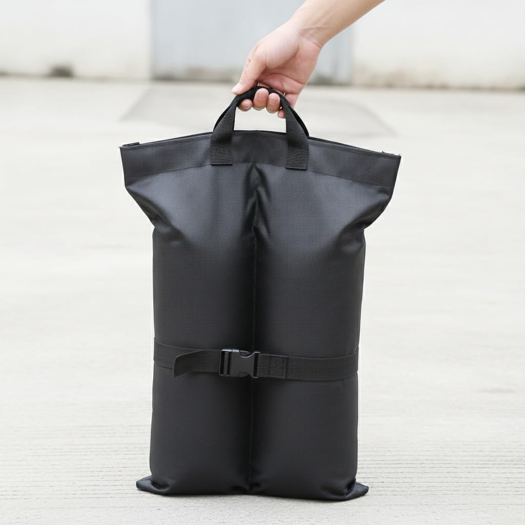 para Carpas y Cenadores, Bolsa para Toldo y Sombrilla, para Mercado, Saco de Arena de fijación para Tienda de campaña, tamaño Grande, Doble Tubo, Capacidad para 22.5 kg, 4 Unidades