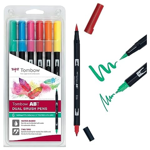 Tombow ABT Dual Brush Pen Set of 6 Cover