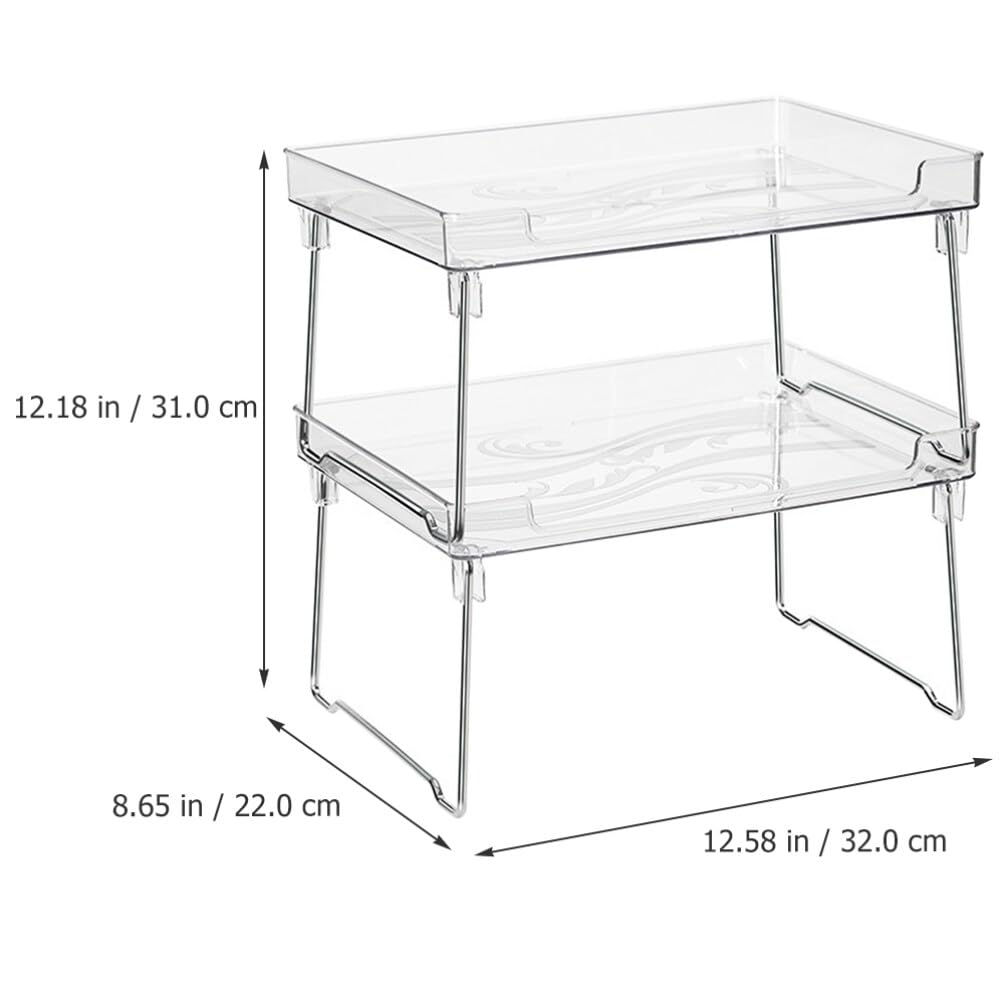 Angoily 2 Pcs Étagère à Épices Organisateur D'épices Étagère de Comptoir Cuisine Pliable en Acier Inoxydable et Plastique à Charge Renforcée Cuisine et Salle de Bain