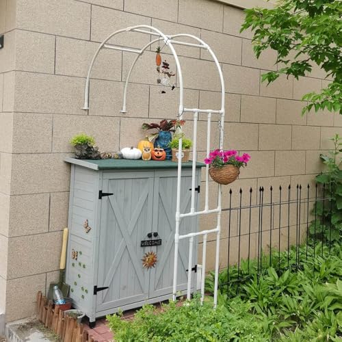 Arco de jardín de pared para aprovechar zonas estrechas y cultivar rosales trepadores 3