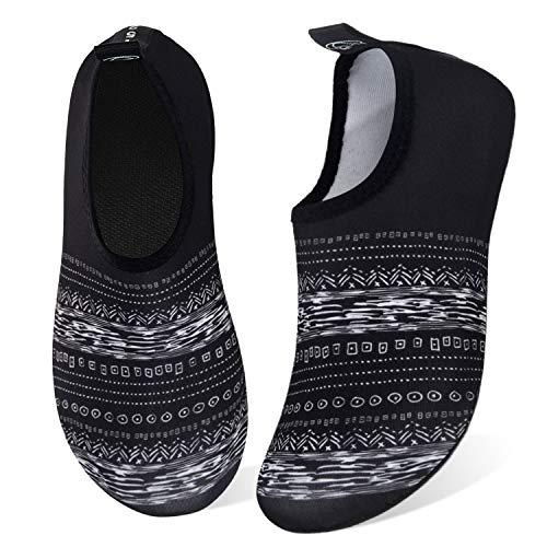 Image of WateLves Water Shoes for Womens Mens Barefoot Quick-Dry Aqua Socks for Beach Swim Surf Yoga Exercise New Translucent Color Soles