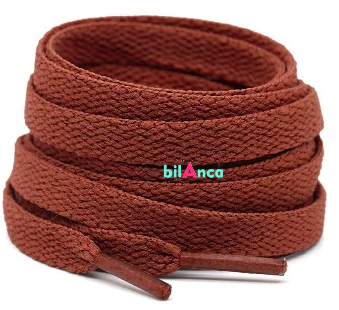Image of 2 PAIRS Flat Shoe laces 48 Inches Wide Shoelaces for Athletic Running Sneakers Sports Shoes Boot Laces Strings (2 Pairs)