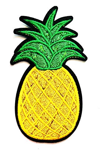 Nipitshop Patches Beautiful Pineapple Glistening Cartoon Kids Patch Embroidered Iron On Patch for Clothes Backpacks T-Shirt Jeans Skirt Vests Scarf Hat Bag