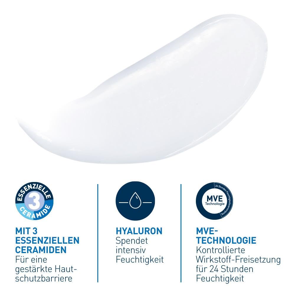 CeraVe Feuchtigkeitslotion für Körper und Gesicht, Leichte Pflegelotion für trockene bis sehr trockene Haut, Intensiv Feuchtigkeit spendend, Mit Hyaluron und 3 essenziellen Ceramiden, 562 ml