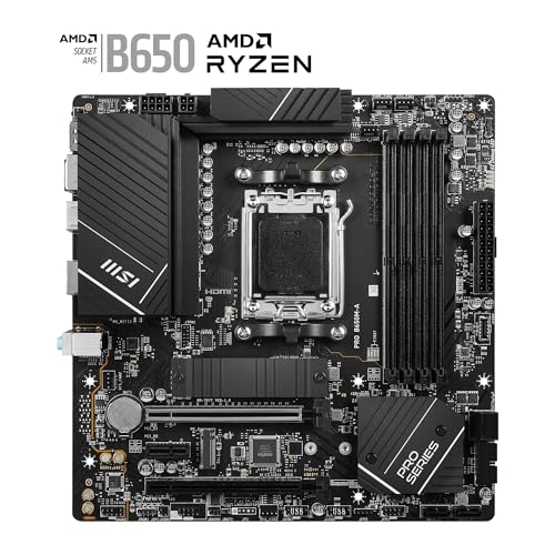 Scheda madre PRO B650M-A, Micro-ATX - Supporta processori AMD Ryzen serie 9000/8000/7000, AM5 - DDR5 Memory Boost 6000+MHz/OC, 2 x PCIe 4.0 x16, 2 x M.2 Gen4, 2.5G LAN - Scheda madre - Immagine 1