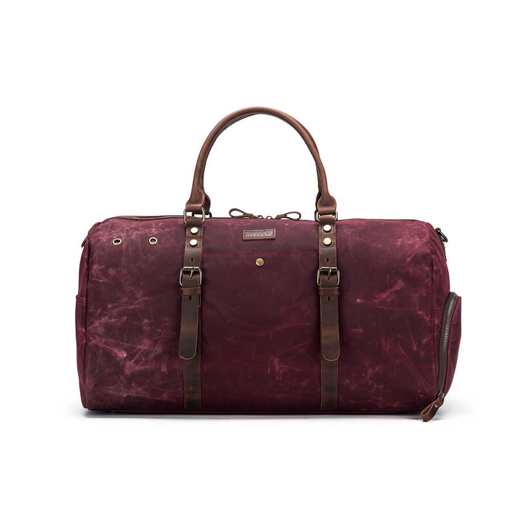 Della Q Canvas Weekender, Red, One Size