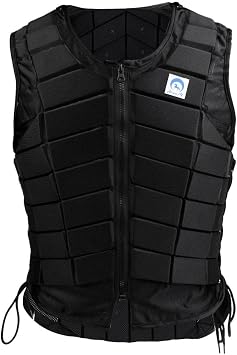 Horse Riding Safety Vest Eventing Equestrian Protective Gear for Adults Boys Girls Black EVA Protective Vest- Women S