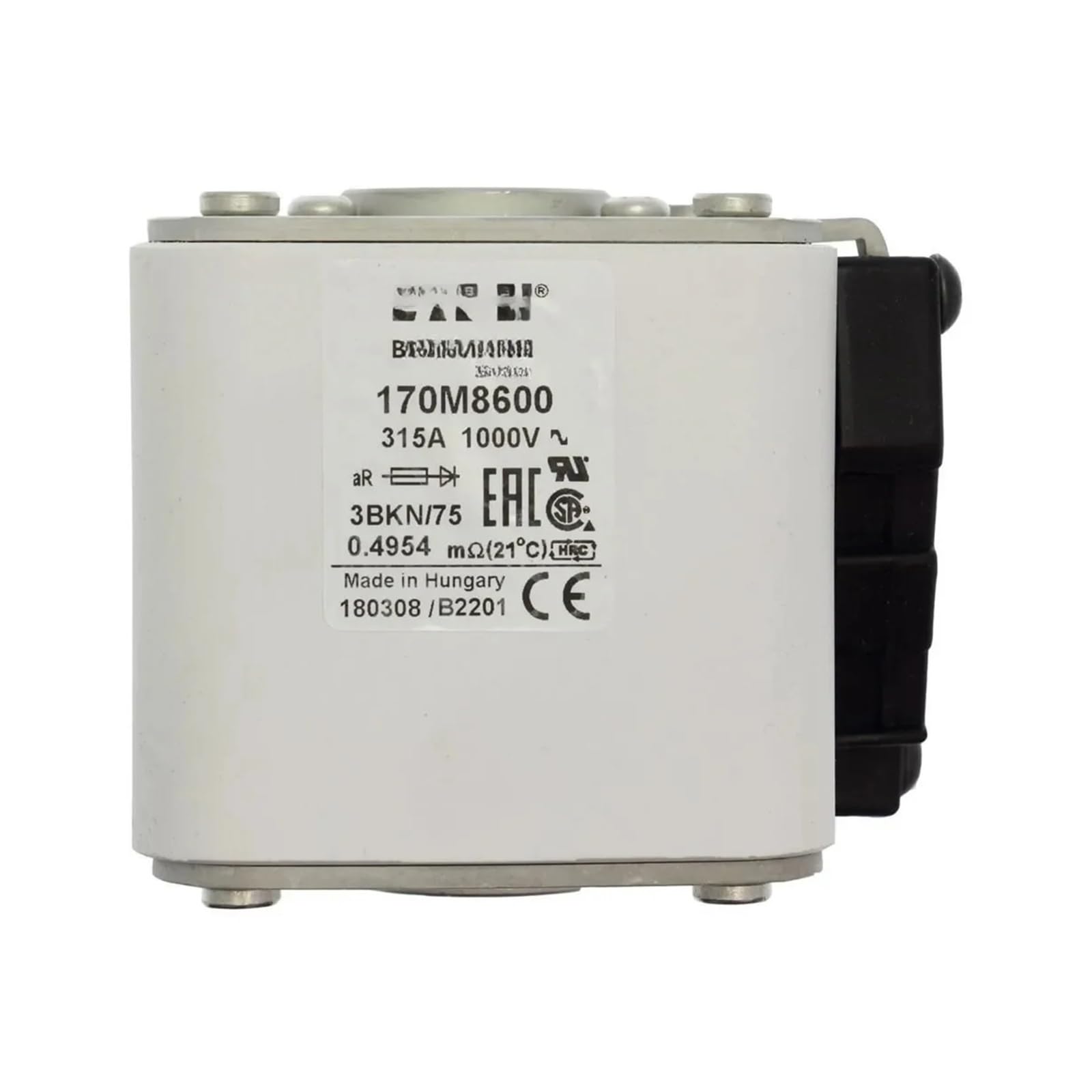 Fusible 170M8611 de rechange compatible avec les modèles 170M8600 à 170M8605