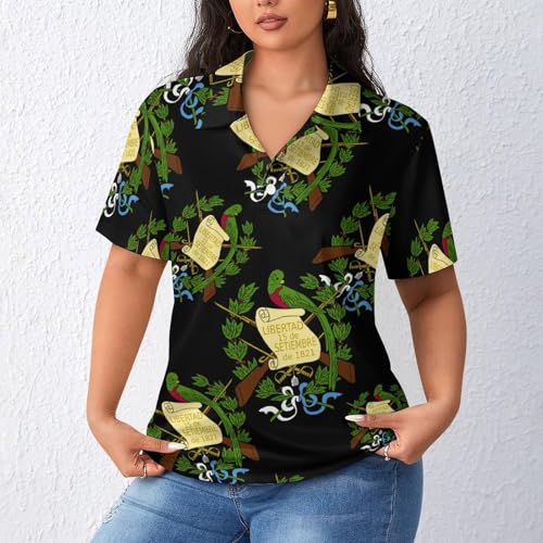 Polo de manga corta para mujer con el Escudo de Guatemala para ocio 2