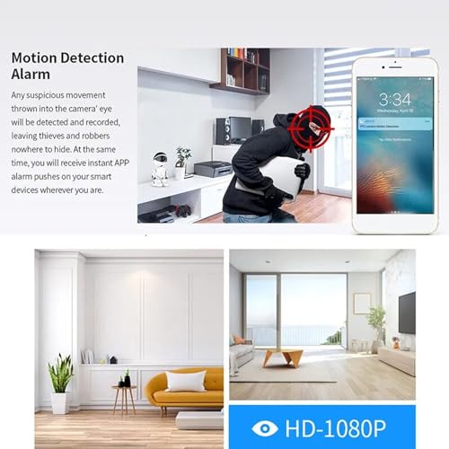 Security Camera, 1080P Night Vision Two Way Sound Motion Detection Alarm 360 Degree Coverage, Survailence Camera for Baby Nanny Pet (US Plug) Security Camera, 1080P Night Vision Two Way Sound Motion Detection Alarm 360 Degree Coverage, Survailence Camera for Baby Nanny Pet (US Plug)