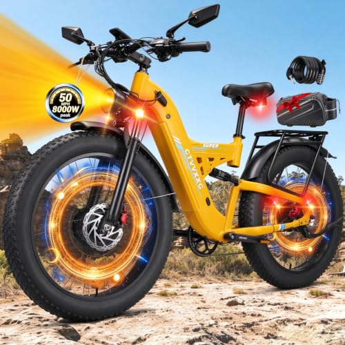 8000W Peak Dual Motor Electric Bike for Adults,50MPH Max Fast E-Dirtbike image 2