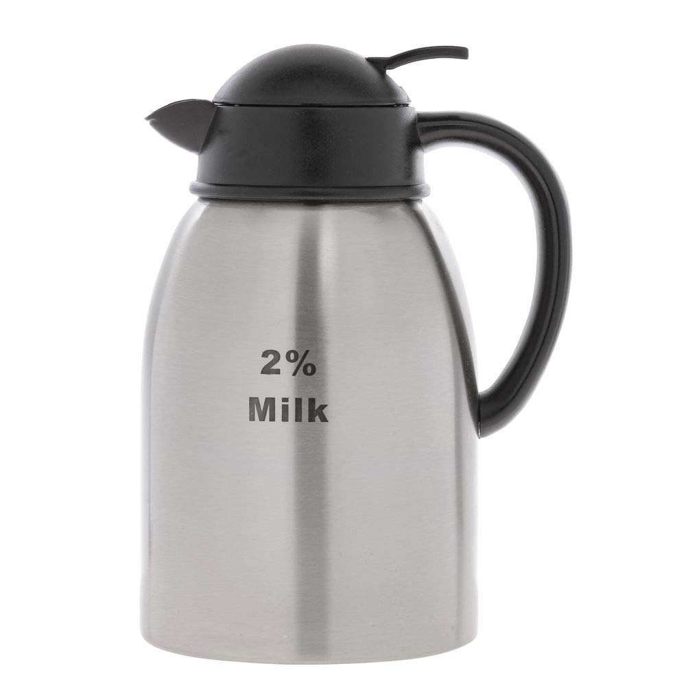 Kratos 1.9 L Stainless Steel Beverage Server by HUBERT – 64.2 Ounces, 1.9 liters, Stainless Steel, Gray, Model SA19X-S07