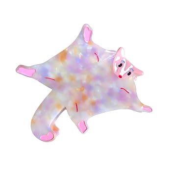 Cute Petaurisia Hair Clip,Novelty Acetate Claw Clips,Small Hair Clips for Women,Funny Hair Clips