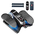 Under Desk Elliptical Machine, Leg Exercise Machine with Monitor, Remote Control and 12 Adjustable Speeds Quiet Ellipse Leg Exerciser for Seniors, Electric Seated Pedal Exerciser for Home Office