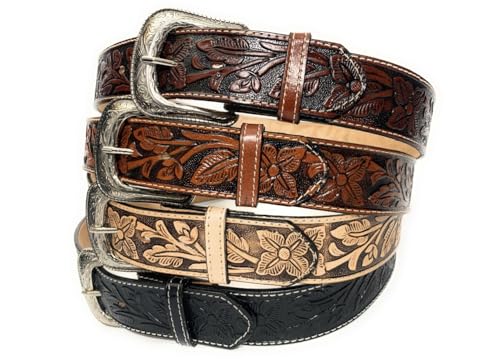 1 3/4" Wide Heavy Duty Western Style Belt, Men's Genuine Leather Western Cowboy Rodeo Belt2