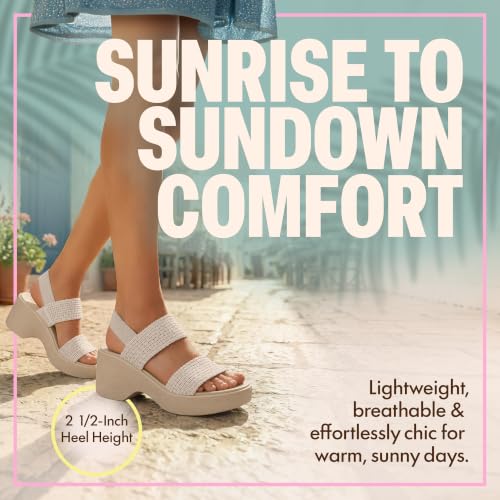 Image of Skechers Women's Cali Day | Luxe Foam Cushioned Footbed, Stretchy Knit Upper, Slingback Strap, Wedge Platform, Vegan