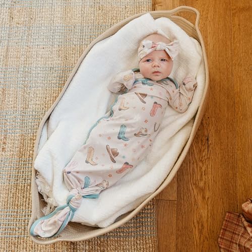 Copper Pearl Newborn Knotted Gown Cheyenne3