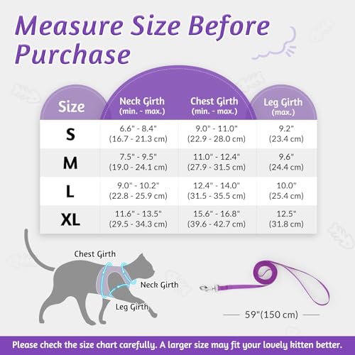 Rabbitgoo DMMJTZ01SPE21CW Cat Harness And Leash Set thumb #1