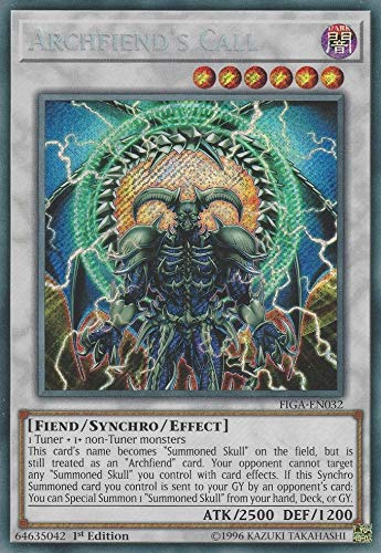 summoned skull alternate - Yu-Gi-Oh! - Archfiend's Call - FIGA-EN032 - Secret Rare - 1st Edition - Fists of The Gadgets