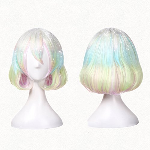 宝石の国 ダイヤモンド オーロラ キラキラ ラメ ウィッグ セット済み Amazon.co.jp: 宝石の国 ダイヤモンド ダイヤ 風 コスプレウィッグ