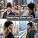 Funky Junque Ponytail Beanie for Women – Ponyback Winter Hat with Soft Stretch Cable Knit, High Pony Messy Bun Hats for Running and Cold Weather Activities - Confetti Black