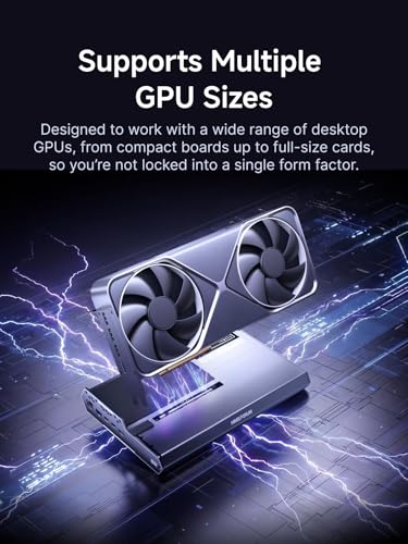 Image of MINISFORUM DEG2 External GPU Docking Station Compatible with Oculink and USB4 V2(Support TBT5), eGPU Enclosure Graphics Card Extension Support ATX /SFX Power, with 2.5G LAN Port, M.2 Slot, USB3.2 Port