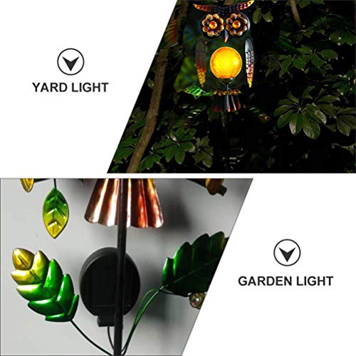 Mobestech Coruja Luzes da Estaca Estaca Luz Solar Ao Ar Livre Quintal Jardim Lâmpada Decorativa De M